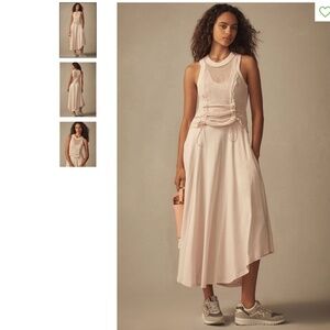 Anthropologie Pink Midi Dress